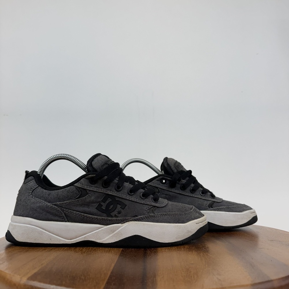 Mens DC Penza TX SE Grey Denim Comfort Casual Sneakers Shoes‎ Size 8 M GUC